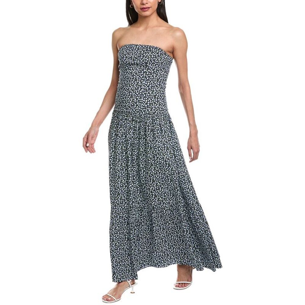 Garrie B Womens  Drop-Waist Maxi Dress, Blue